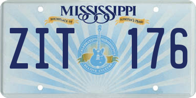 MS license plate ZIT176