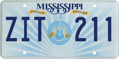 MS license plate ZIT211