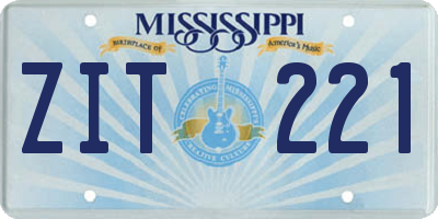 MS license plate ZIT221