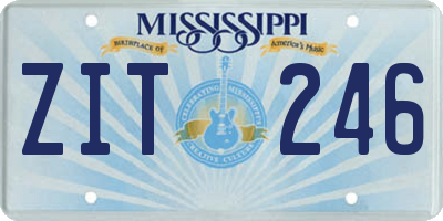 MS license plate ZIT246