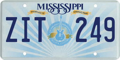 MS license plate ZIT249