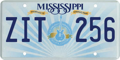 MS license plate ZIT256