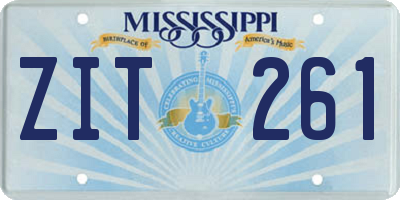 MS license plate ZIT261