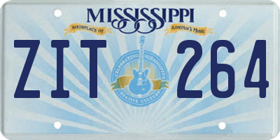 MS license plate ZIT264