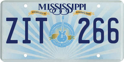 MS license plate ZIT266