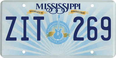 MS license plate ZIT269