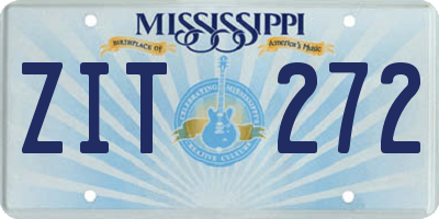 MS license plate ZIT272