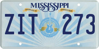 MS license plate ZIT273