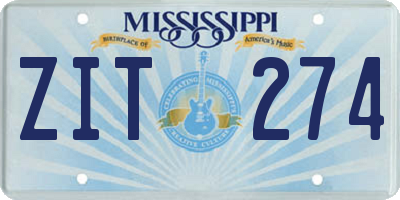 MS license plate ZIT274