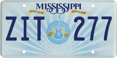 MS license plate ZIT277