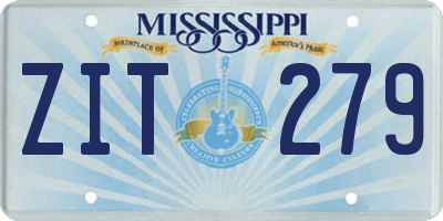 MS license plate ZIT279