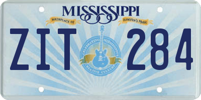 MS license plate ZIT284