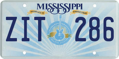 MS license plate ZIT286
