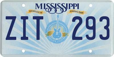 MS license plate ZIT293