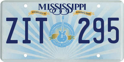 MS license plate ZIT295