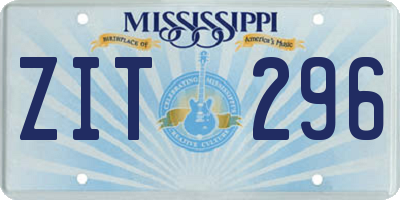 MS license plate ZIT296