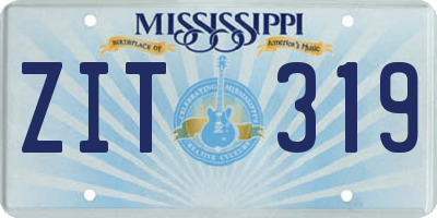 MS license plate ZIT319