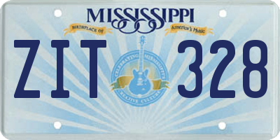 MS license plate ZIT328