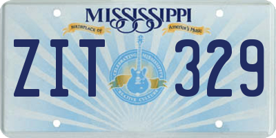 MS license plate ZIT329