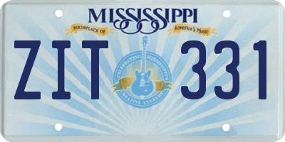 MS license plate ZIT331