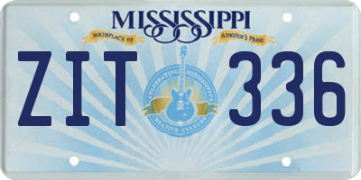 MS license plate ZIT336