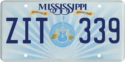 MS license plate ZIT339