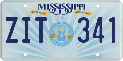 MS license plate ZIT341