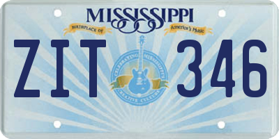 MS license plate ZIT346