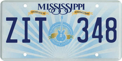 MS license plate ZIT348
