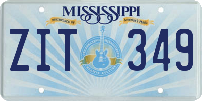 MS license plate ZIT349
