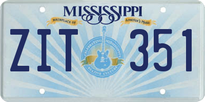 MS license plate ZIT351