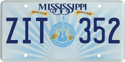 MS license plate ZIT352