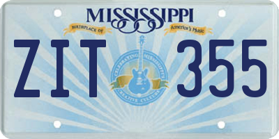 MS license plate ZIT355