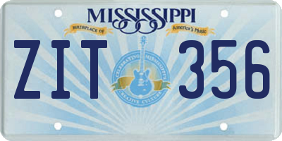 MS license plate ZIT356
