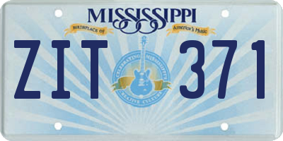 MS license plate ZIT371