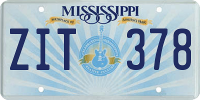 MS license plate ZIT378