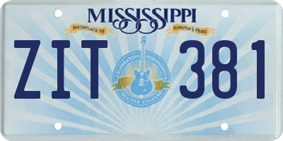 MS license plate ZIT381