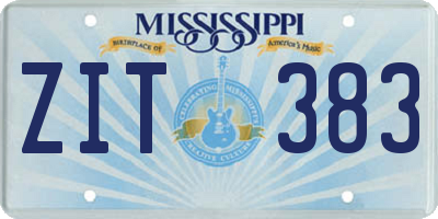 MS license plate ZIT383