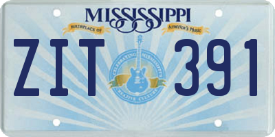 MS license plate ZIT391
