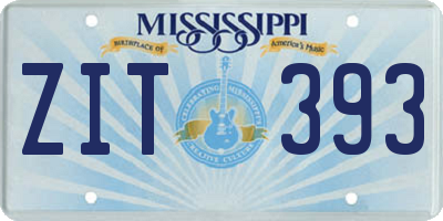 MS license plate ZIT393
