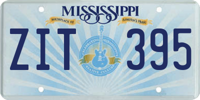 MS license plate ZIT395