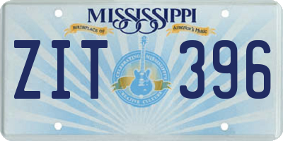 MS license plate ZIT396