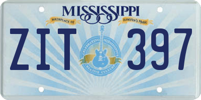 MS license plate ZIT397