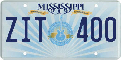 MS license plate ZIT400
