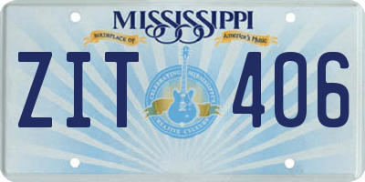 MS license plate ZIT406