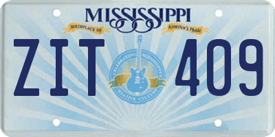 MS license plate ZIT409