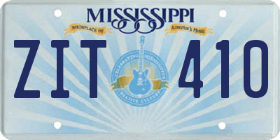 MS license plate ZIT410