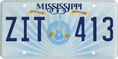 MS license plate ZIT413