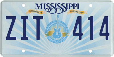 MS license plate ZIT414