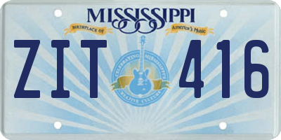 MS license plate ZIT416